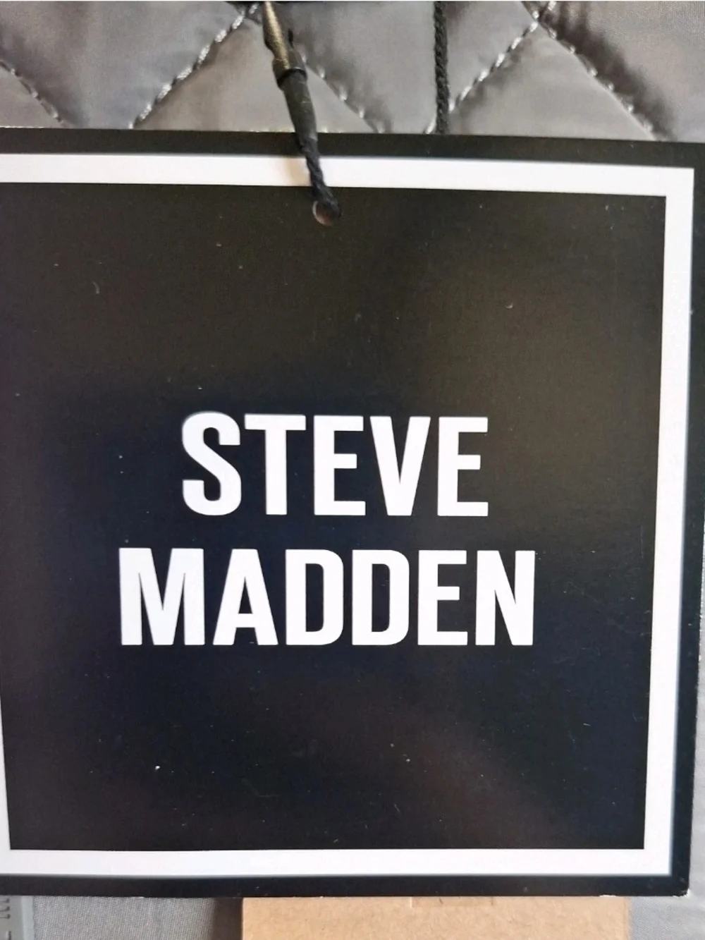 Steve Madden Quilted Gray Laptop Tote